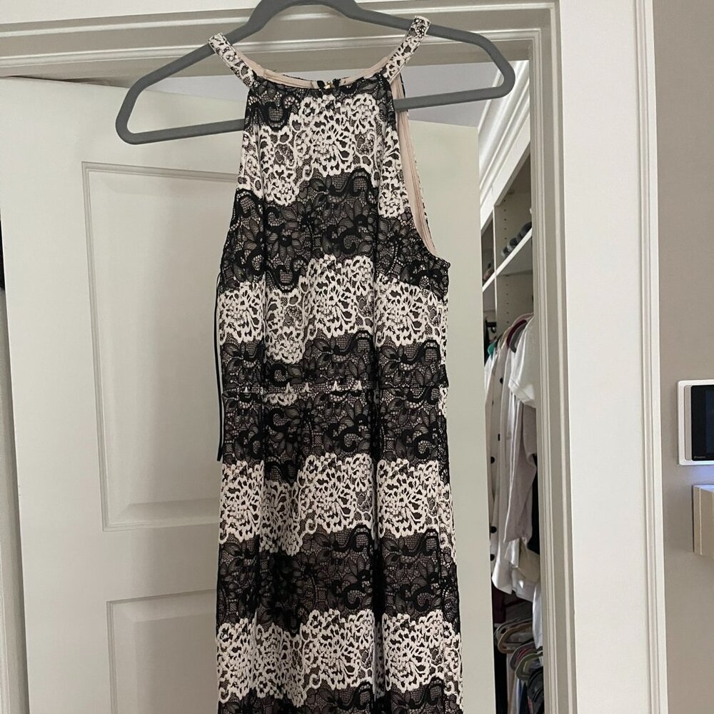 Kensie cocktail dress - black and white, fitted size M